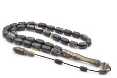 Sistemli Kapsül Kesim Siyah Koç Boynuzu Tesbih