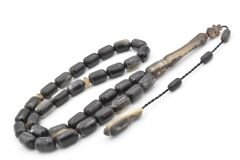 Sistemli Kapsül Kesim Siyah Koç Boynuzu Tesbih