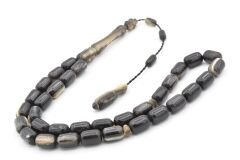 Sistemli Kapsül Kesim Siyah Koç Boynuzu Tesbih