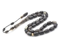 Sistemli Kapsül Kesim Siyah Koç Boynuzu Tesbih