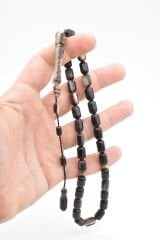 Sistemli Kapsül Kesim Siyah Koç Boynuzu Tesbih