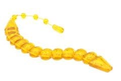 Sistemli Hareli Parçacıklı Sarı Toz Kehribar Balık Tesbih