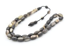 Sistemli Tombul Beyzi Kesim Bej Siyah Koç Boynuzu Tesbih