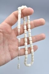 Sistemli Oyma İmameli Kapsül Kesim Deve Kemiği Tesbih