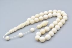 Sistemli İmamesi Kalem İşçilikli İri Boy Küre Kesim Deve Kemiği Tesbih