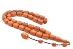 Sistemli Fıçı Kesim İri Boy Turuncu Fiber Tesbih