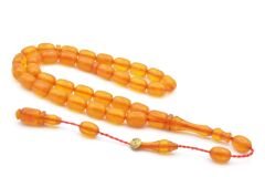 Sinan Songül İmzalı Kapsül Bilek Boy Sarı Sıkma Kehribar Tesbih