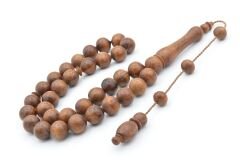 Sistemli Sığırcık Kesim İri Boy Bocote Ağacı Tesbih