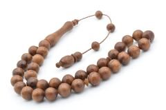 Sistemli Sığırcık Kesim İri Boy Bocote Ağacı Tesbih