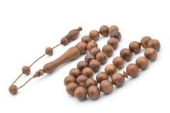 Sistemli Sığırcık Kesim İri Boy Bocote Ağacı Tesbih