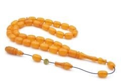 Sinan Songül İmzalı Kapsül Bilek Boy Açık Sarı Sıkma Kehribar Tesbih