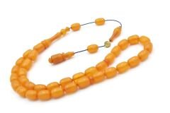 Sinan Songül İmzalı Kapsül Bilek Boy Açık Sarı Sıkma Kehribar Tesbih