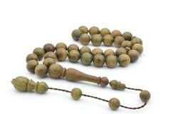 Sistemli Küre Kesim İri Boy Yeşil Pelesenk Ağacı Tesbih