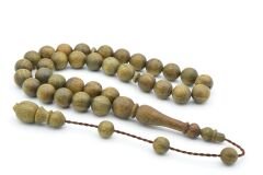 Sistemli Küre Kesim İri Boy Yeşil Pelesenk Ağacı Tesbih