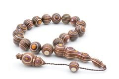 Sistemli Küre Kesim Bej Mor Kafur Ağacı Efe Maskot Tesbih