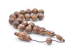 Sistemli Küre Kesim Bej Mor Kafur Ağacı Efe Maskot Tesbih