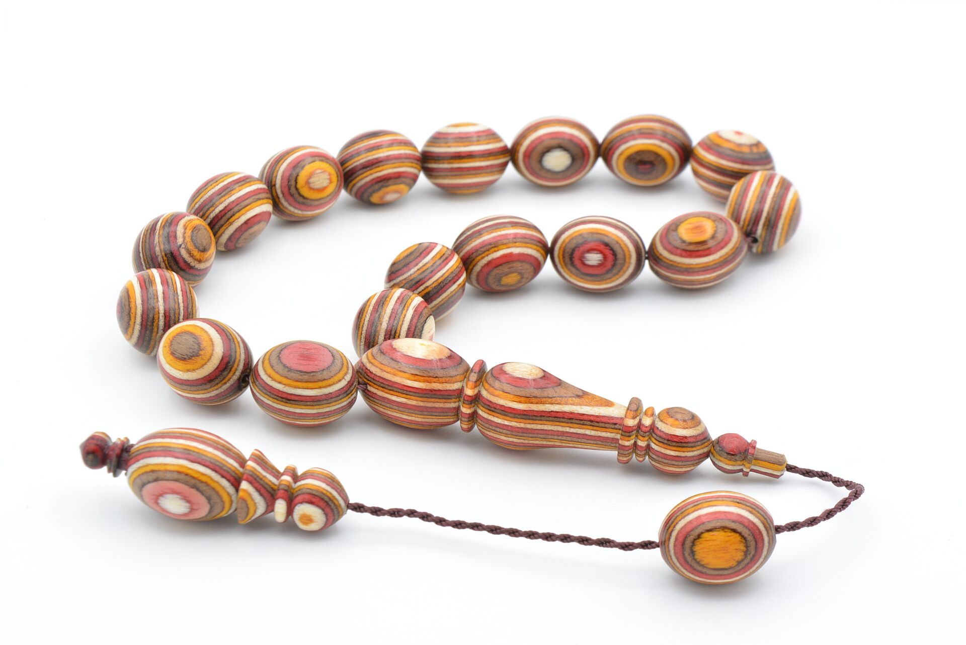 Sistemli Küre Kesim Bej Turuncu Kafur Ağacı Efe Maskot Tesbih