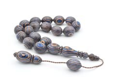 Sistemli Küre Kesim Bej Mavi Kafur Ağacı Efe Maskot Tesbih