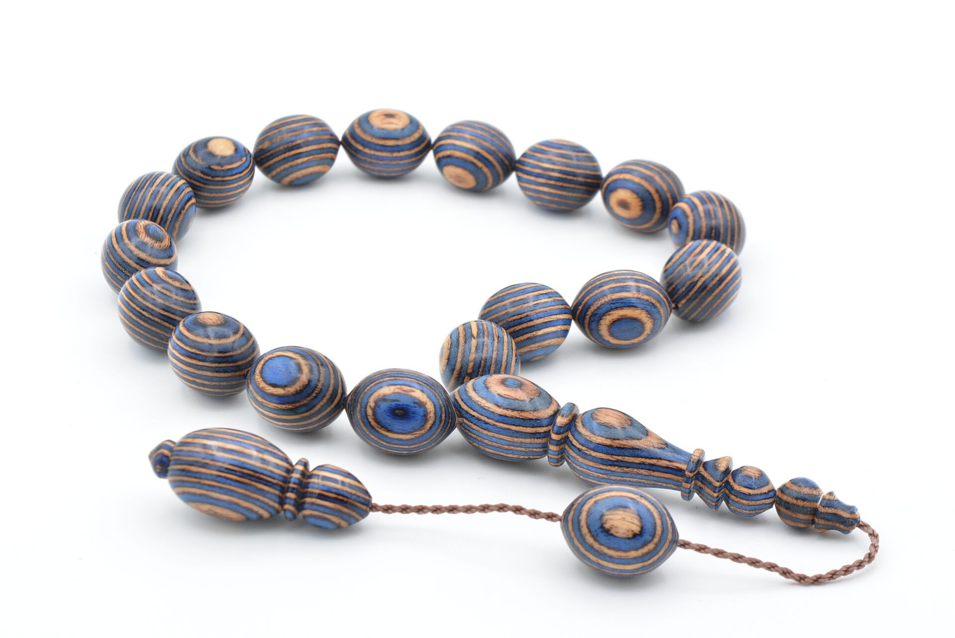 Sistemli Küre Kesim Bej Mavi Kafur Ağacı Efe Maskot Tesbih