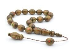 Sistemli Küre Kesim Kırmızı Yeşil Kafur Ağacı Efe Maskot Tesbih