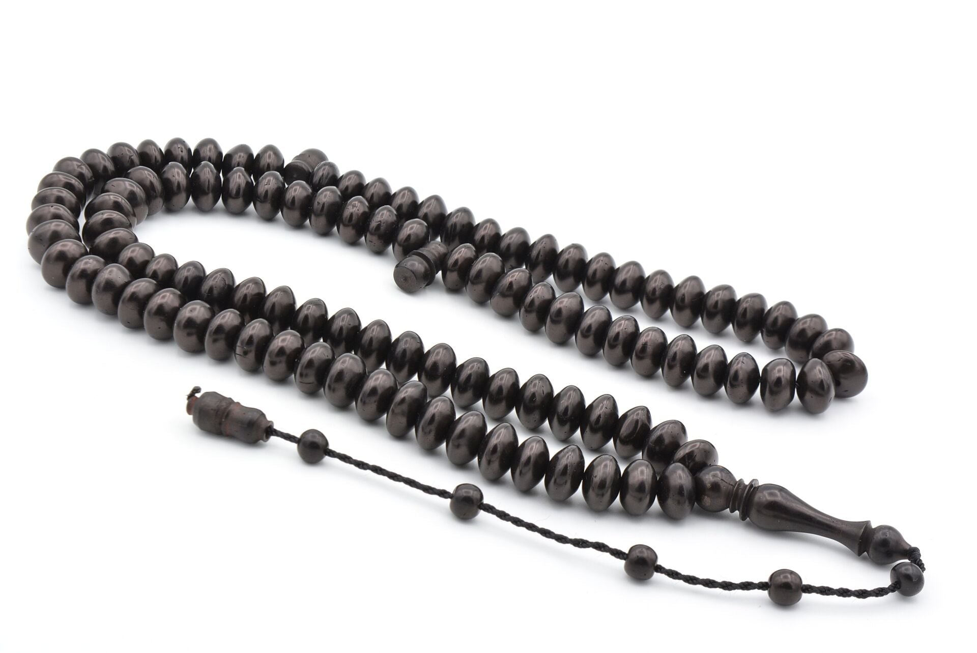 Sistemli Tekerlek Kesim 99 luk Siyah Kuka Tesbih