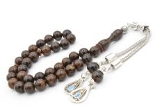 Küre Kesim Hareli Kahverengi Beyrut Kehribarı Tesbih 8 Mm