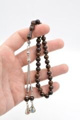 Küre Kesim Hareli Kahverengi Beyrut Kehribarı Tesbih 8 Mm