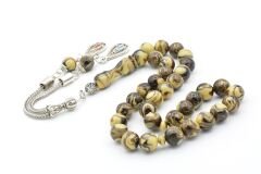 Küre Kesim Hareli Kahverengi Beyrut Kehribarı Tesbih 8 Mm