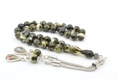 Küre Kesim Bej Yeşil Beyrut Kehribarı Tesbih 8 Mm