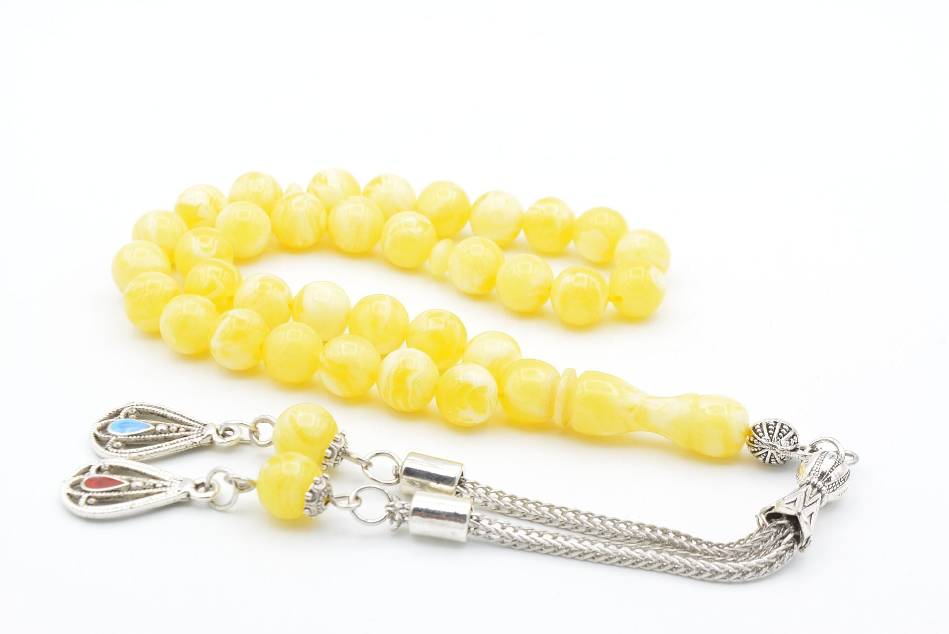 Küre Kesim Hareli Sarı Beyrut Kehribarı Tesbih 8 Mm