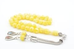 Küre Kesim Hareli Sarı Beyrut Kehribarı Tesbih 8 Mm