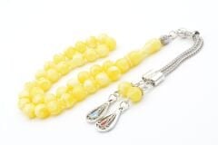 Küre Kesim Hareli Sarı Beyrut Kehribarı Tesbih 8 Mm