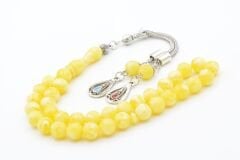 Küre Kesim Hareli Sarı Beyrut Kehribarı Tesbih 8 Mm