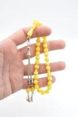 Küre Kesim Hareli Sarı Beyrut Kehribarı Tesbih 8 Mm