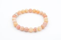 Hakiki Doğal Pembe Opal Taşı Bileklik 8 Mm