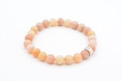 Hakiki Doğal Pembe Opal Taşı Bileklik 8 Mm