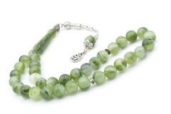 Küre Kesim Hareli Yeşil Beyrut Kehribarı Tesbih 10 Mm