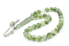 Küre Kesim Hareli Yeşil Beyrut Kehribarı Tesbih 10 Mm