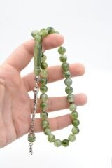 Küre Kesim Hareli Yeşil Beyrut Kehribarı Tesbih 10 Mm