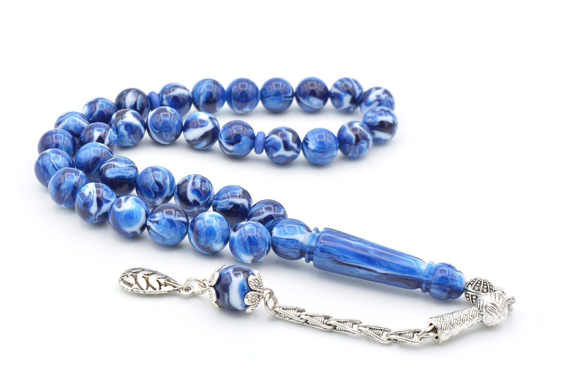 Küre Kesim Hareli Lacivert Beyrut Kehribarı Tesbih 10 Mm