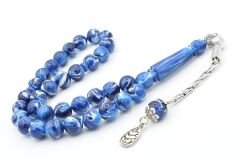 Küre Kesim Hareli Lacivert Beyrut Kehribarı Tesbih 10 Mm