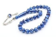 Küre Kesim Hareli Lacivert Beyrut Kehribarı Tesbih 10 Mm