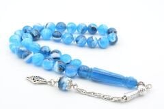 Küre Kesim Hareli Mavi Beyrut Kehribarı Tesbih 10 Mm