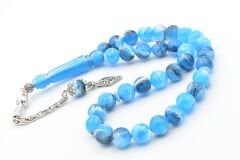 Küre Kesim Hareli Mavi Beyrut Kehribarı Tesbih 10 Mm