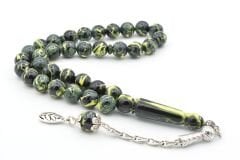 Küre Kesim Sarı Yeşil Beyrut Kehribarı Tesbih 10 Mm