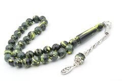 Küre Kesim Sarı Yeşil Beyrut Kehribarı Tesbih 10 Mm