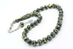 Küre Kesim Sarı Yeşil Beyrut Kehribarı Tesbih 10 Mm