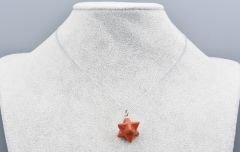 Hakiki Doğal Jasper Taşı Merkaba Kolye Ucu 1.Kalite