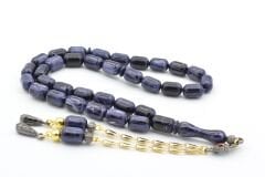 Kapsül Kesim Hareli Koyu Lacivert Beyrut Kehribar Tesbih