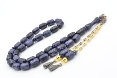 Kapsül Kesim Hareli Koyu Lacivert Beyrut Kehribar Tesbih